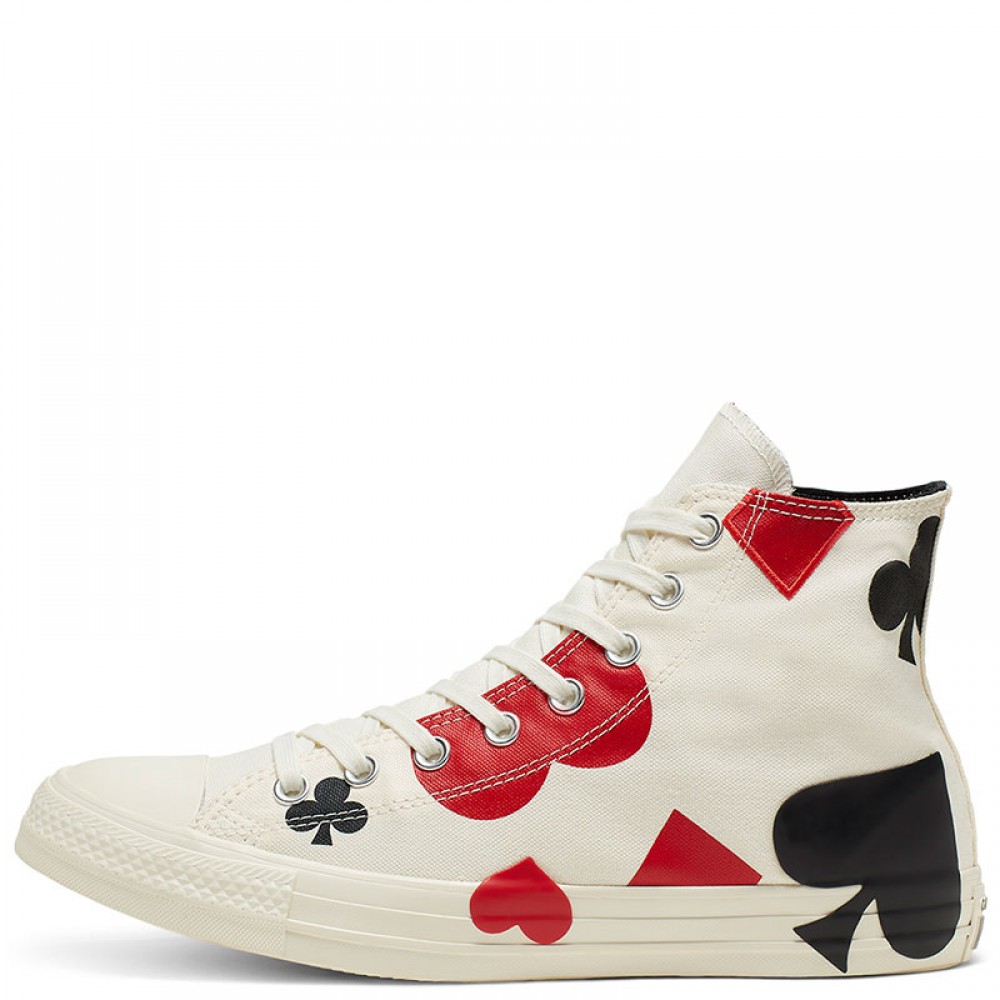 white high top converse with heart