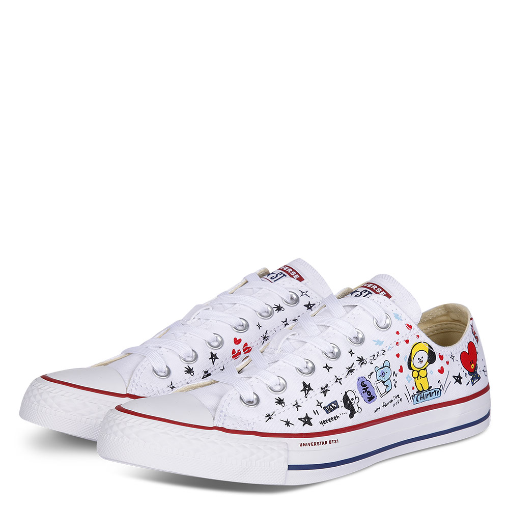 BT21 x Converse Chuck Taylor All Star White Low Tops