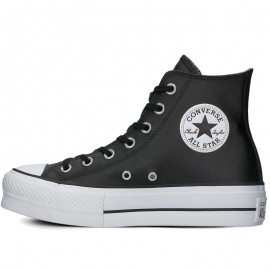 Black Converse Chuck Taylor All Star Platform Leather High Top