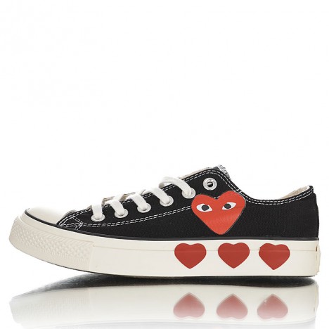 Comme des Garcons Play x Converse All Star Stitching Ox Chuck Taylor Japan Low Black