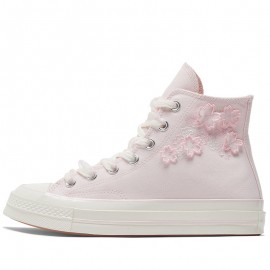 Converse 1970S Spring Girl Cherry Blossom Embroidery Series High Top Pink Shoes