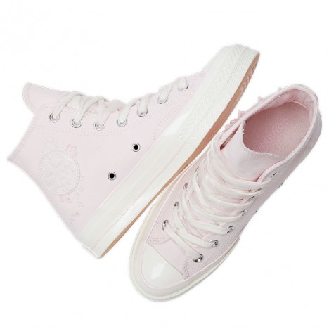 Converse 1970S Spring Girl Cherry Blossom Embroidery Series High Top Pink Shoes