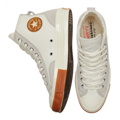 Converse Chuck 1970s Suede Padded Vulcanized High Padded Beige Grey