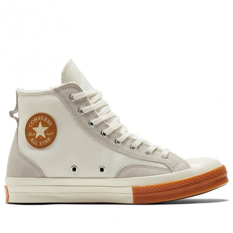 Converse Chuck 1970s Suede Padded Vulcanized High Padded Beige Grey
