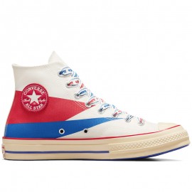 Converse Chuck 70 Retro Hi Blue Red White Shoes