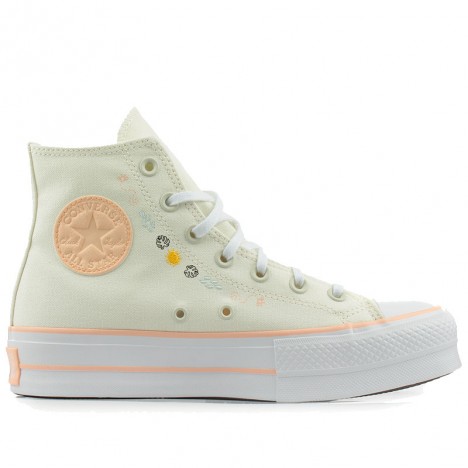Converse Chuck Taylor All Star Lift HI Shoes Floral Embroidery