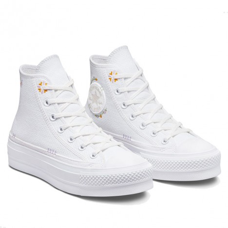 Converse Chuck Taylor All Star Lift Platform Autumn Embroidery White