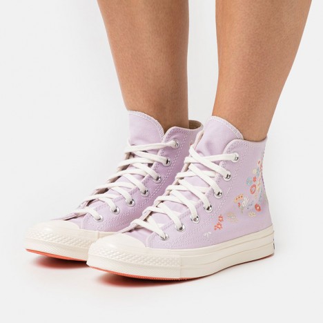 Converse Chuck Taylor Floral Shoes for Women Embroidery Pink