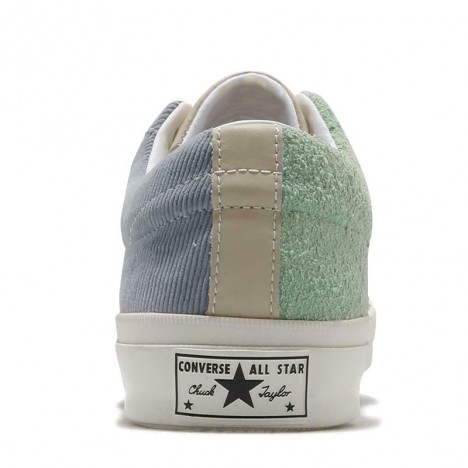 Converse One Star Academy Low OX Green Blue Suede Shoes