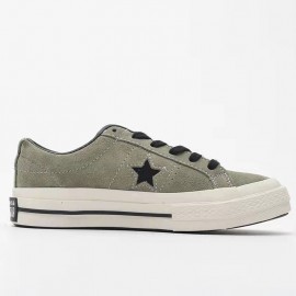 Converse One Star Suede Grass Olive Green Low Top Sneakers
