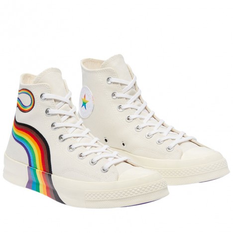 Converse Pride Chuck 70 Rainbow High Tops White