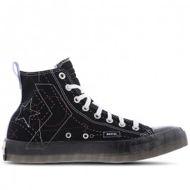 Converse Unisex Untitled Canvas Shoes Black High Chuck Shoes