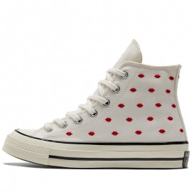 Converse Valentine Day Limited Edition Lip Print Embroidery White Hi
