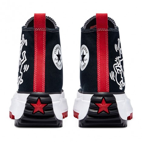 Converse X Keith Haring Run Star Hike Black High Tops Shoes