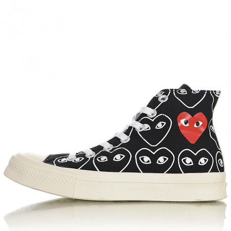 Converse Chuck Taylor All-Star 70s Hi Comme des Garcons Play All-Over Black