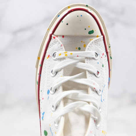 Converse All Star 1970s X Diy Paint Splatter Graffiti White High Top Shoes