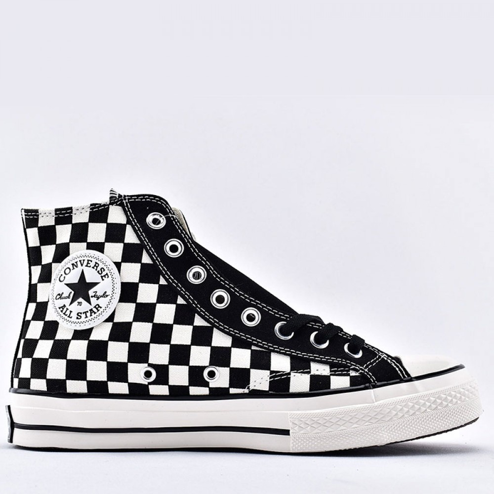 checkered converse high tops