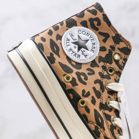Converse All Star Chuck 70 High Top Leopard Canvas Shoes