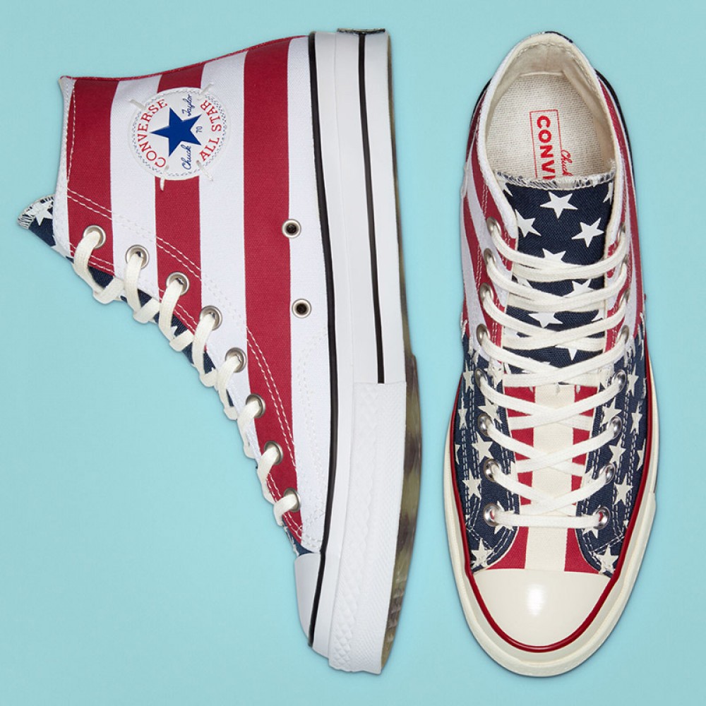 Måge hverdagskost Betsy Trotwood Converse American Flag Chuck 70 Restructured High Top
