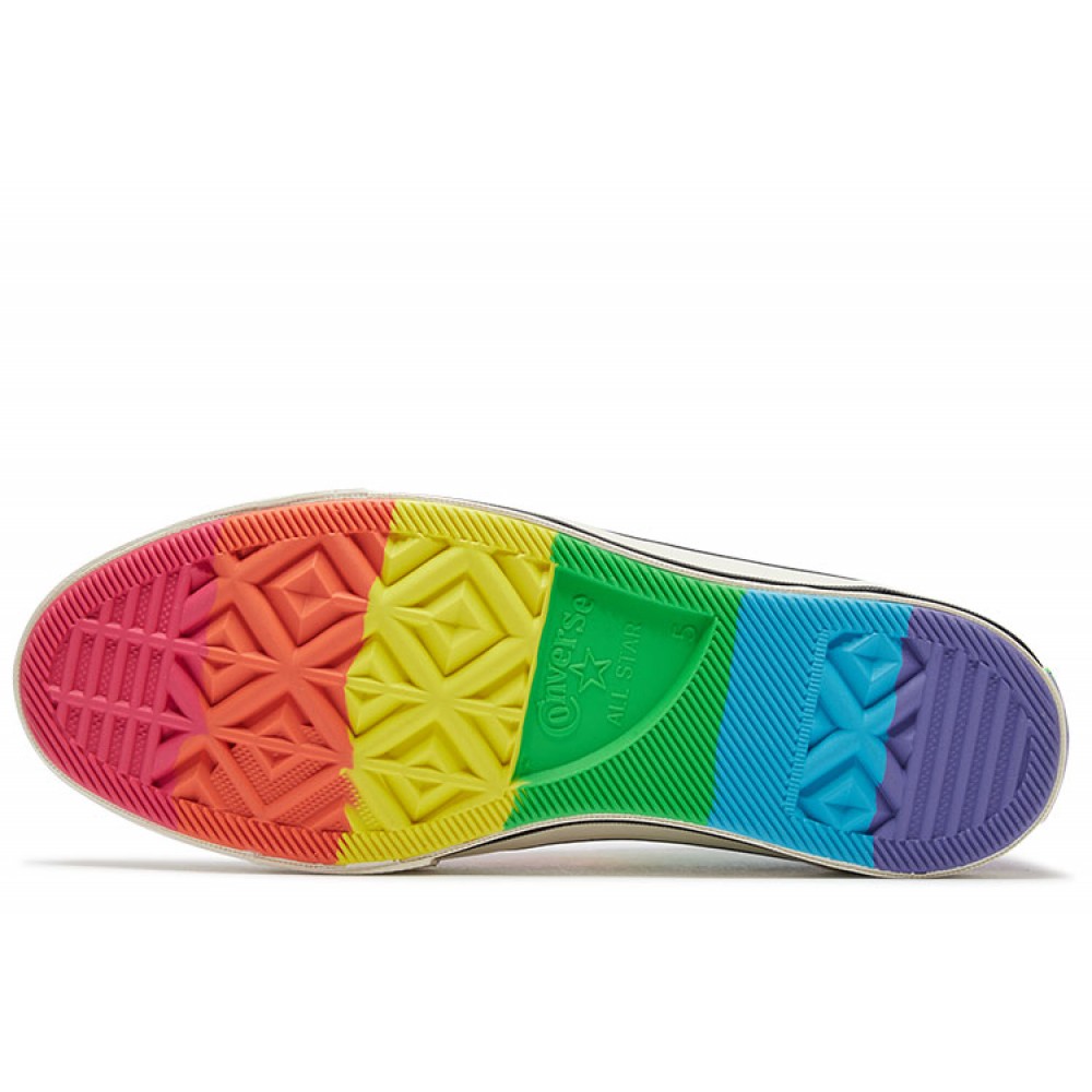 converse rainbow sole shoes