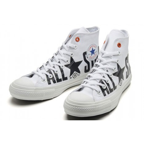 Converse Chuck Taylor All Star 100 Big Logo White High Tops Shoes