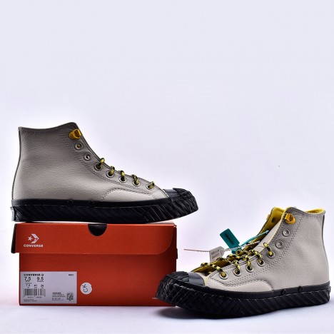 Converse Gray Bosey Water-repellent Chuck 70 High Tops Leather Shoes