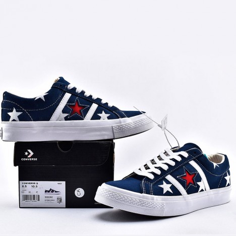 Converse One Star Academy Archive Prints Low Top Blue Suede