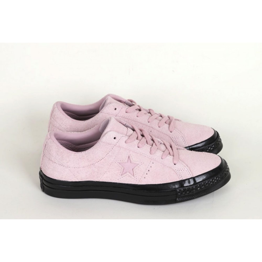Star Stussy Pink Suede Leather Sneakers