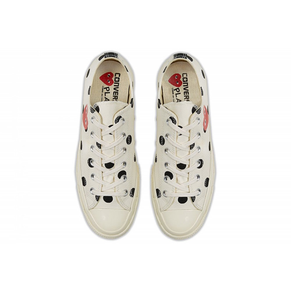 Converse Play Comme des Garcons Polka Dot Red Heart Chuck Taylor All Star 70 Low