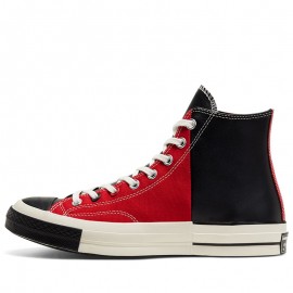 Converse Restructured Chuck 1970 Rivals High Top Red Black Leather
