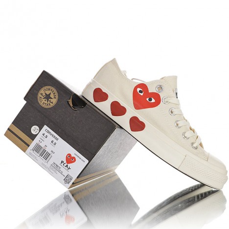 Converse X Comme Des Garcons Play All Star Chuck 70 Ox Multi Heart Low