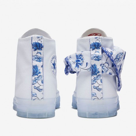 Converse x Lay Zhang China Blue and White Porcelain High Tops Shoes