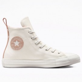 Cozy Tones Chuck Taylor All Star Vintage White Dusk Pink Leather Womens High