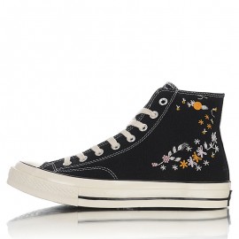 Vintage Converse Chuck Taylor 70s Embroidery High Tops Black