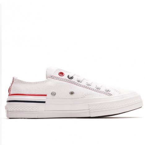 White Red Black Converse Chuck 70 Retro Denim White Low Sneakers