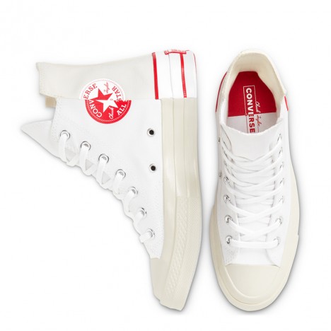 White Red Converse Chuck 70 High Rivals Edition Canvas Shoes